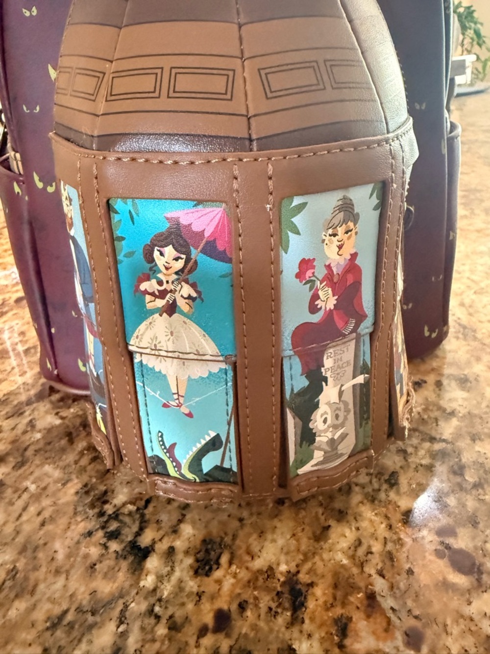 Disney x Loungefly Haunted Mansion Stretching Room - Burgundy & Brown - Picture 8 of 9